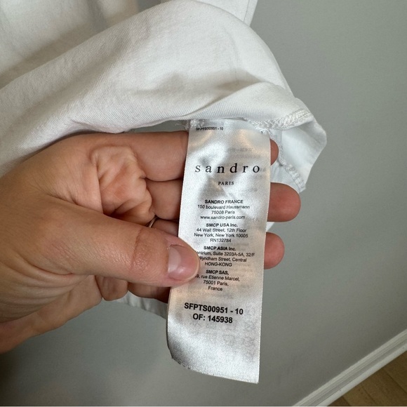 Sandro Igor Graphic Tee T Shirt White Size 4 XL - Picture 5 of 9